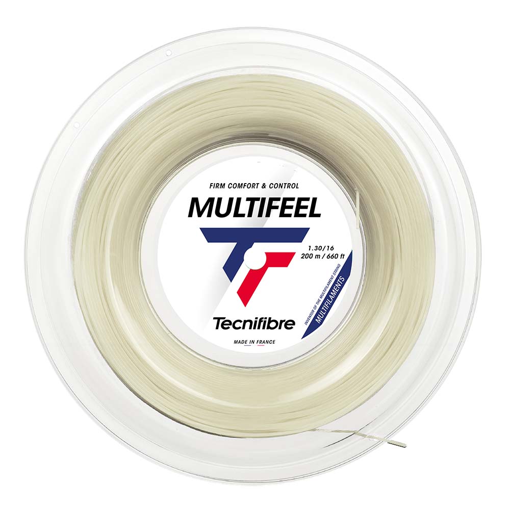 Tecnifibre Multifeel 1,30 mm Tennissaite 200 m Rolle Nude
