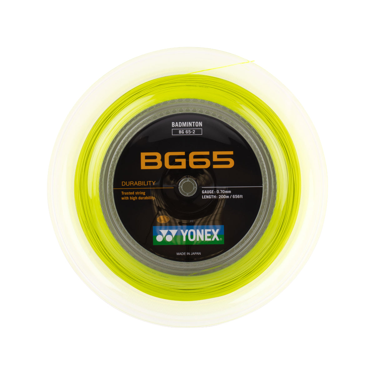 BG65 Badminton String 200 m Reel Yellow