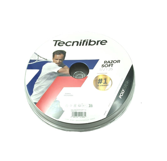 Tecnifibre Razor Soft 1,25 mm Tennissaite 200 m Rolle Schwarz