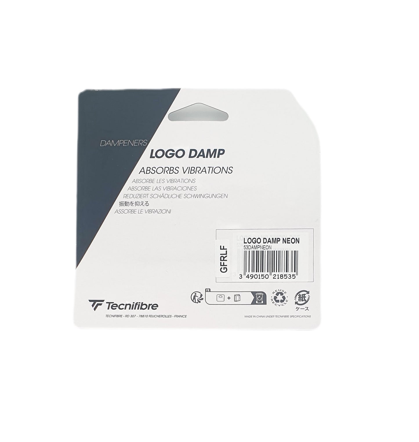 Tecnifibre Logo Damp Vibration Stopper 2er Pack Neon