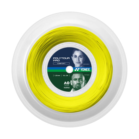 Poly Tour Pro 1,25 mm Tennissaite 200 m Rolle gelb
