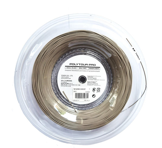 Yonex Poly Tour Pro 1,25 mm Tennissaite 200 m Rolle Warm Grey