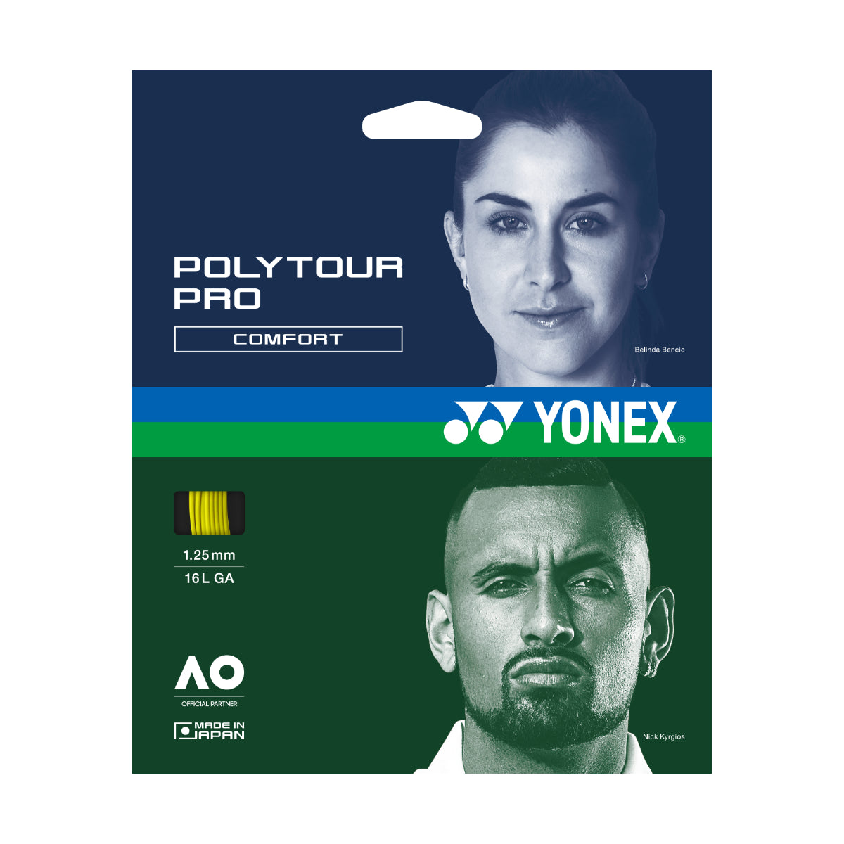 Poly Tour Pro(1.25毫米)网球线12米 黄色
