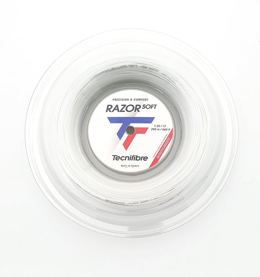 Tecnifibre Razor Soft 1,25 mm Tennissaite 200 m Rolle Weiss
