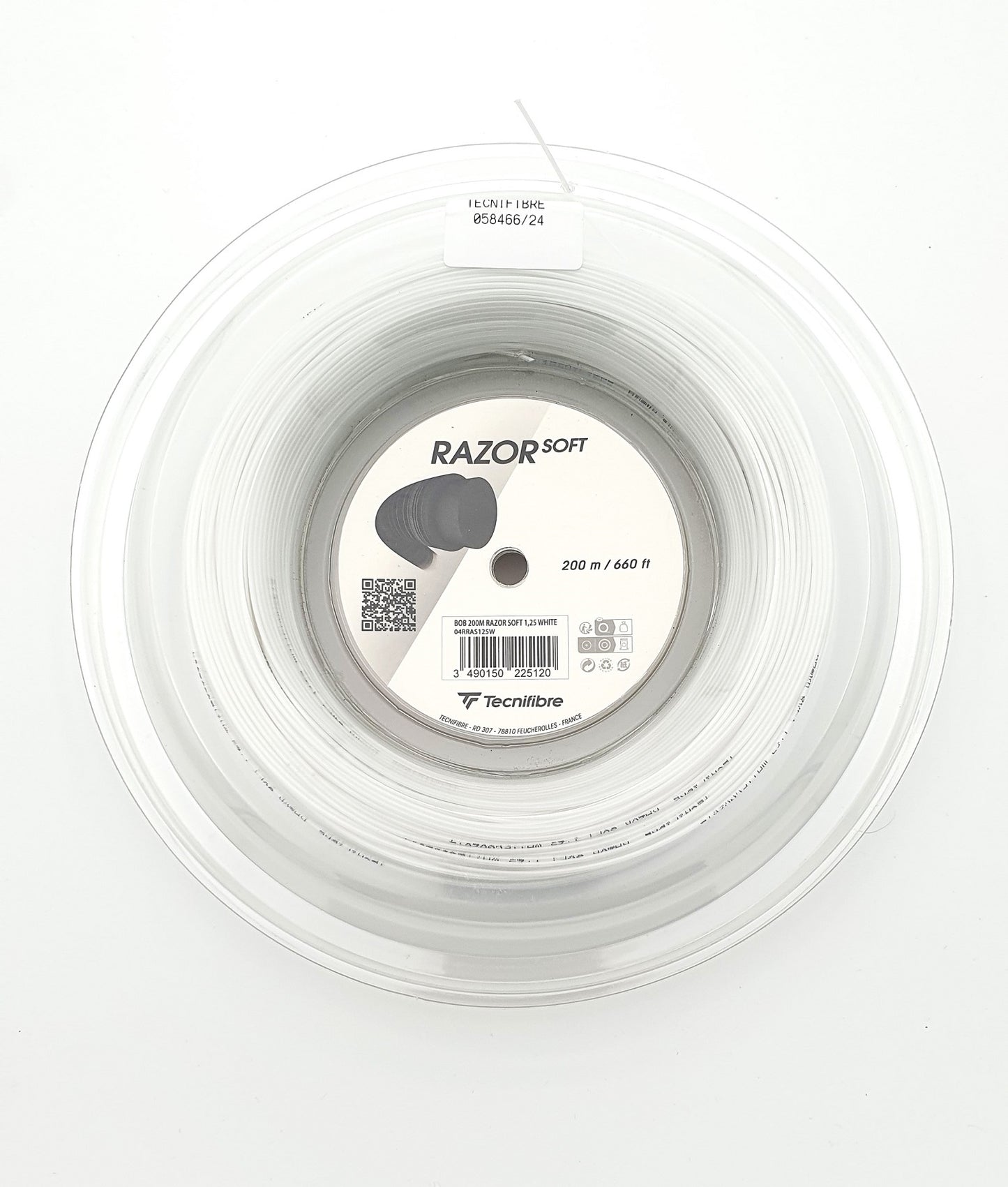 Tecnifibre Razor Soft 1,25 mm Tennissaite 200 m Rolle Weiss