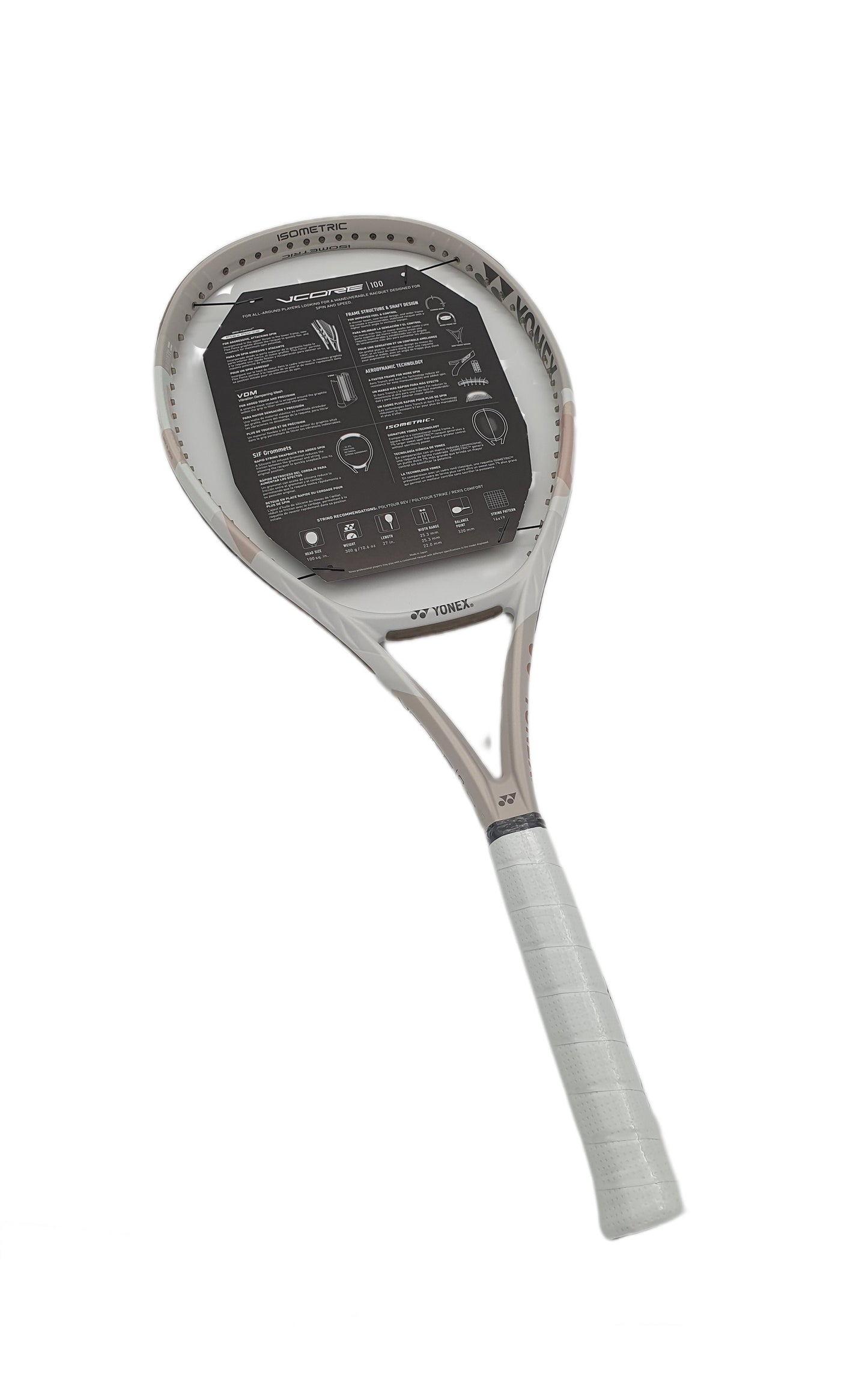 Yonex Vcore 100 Tennisschläger Sand Beige L2