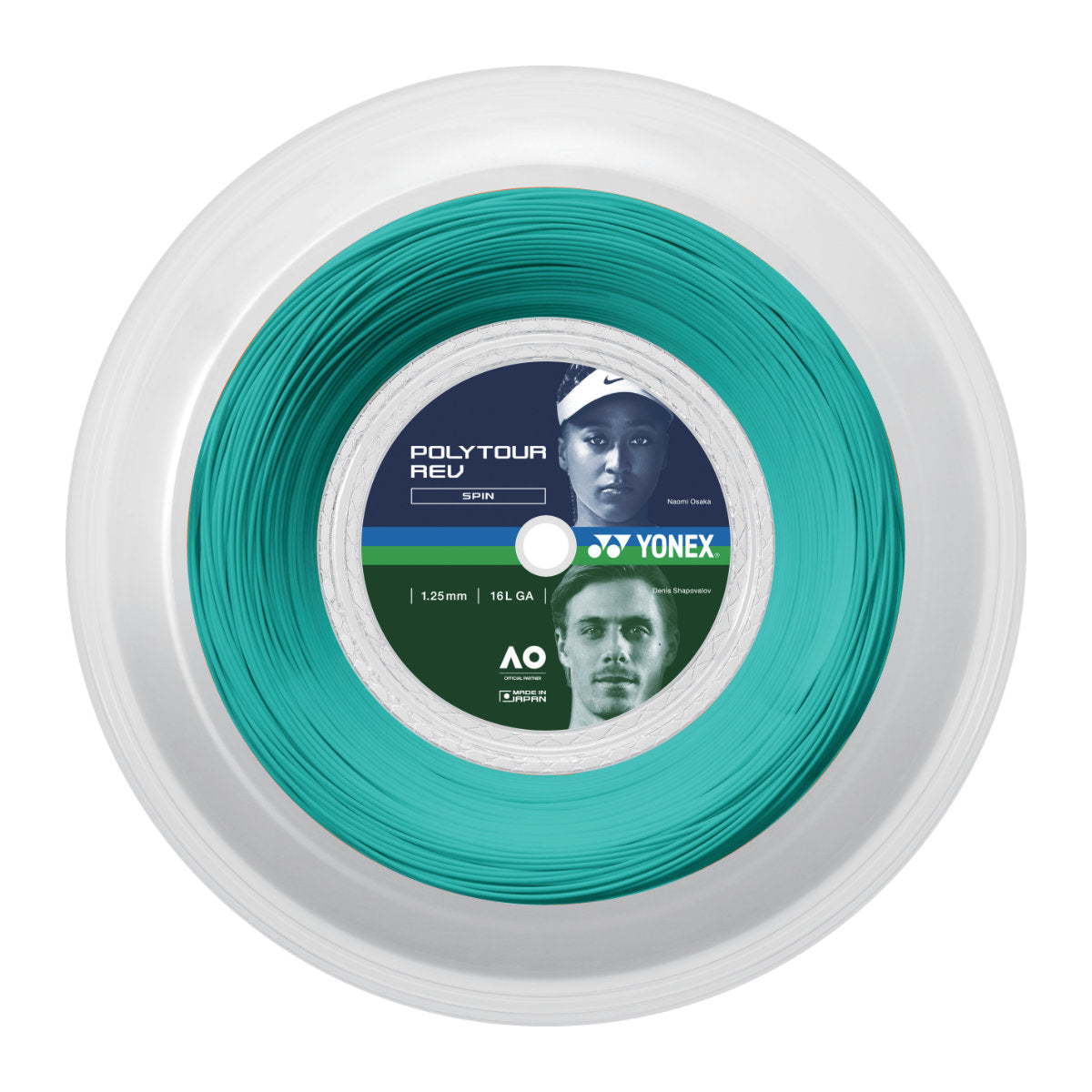 Yonex Poly Tour Rev 1,25 mm Tennissaite 200 m Rolle Mint