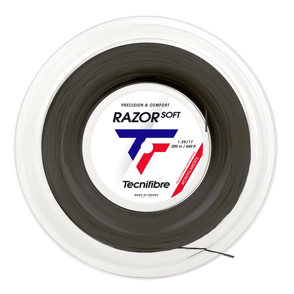 Tecnifibre Razor Soft 1,25 mm Tennissaite 200 m Rolle Schwarz