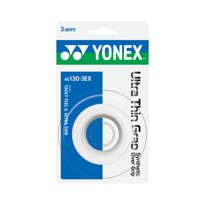 Yonex Ultra Thin Grap Overgrip AC130 Weiss 10X3er Pack