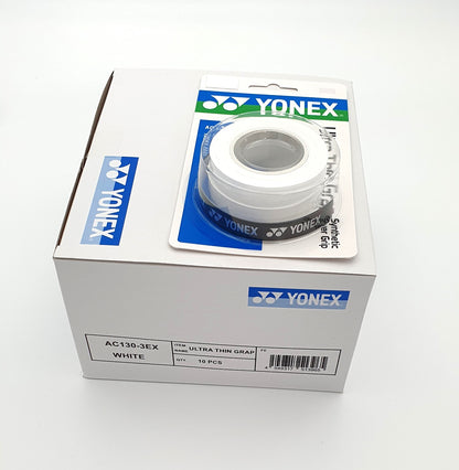 Yonex Ultra Thin Grap Overgrip AC130 Weiss 10X3er Pack