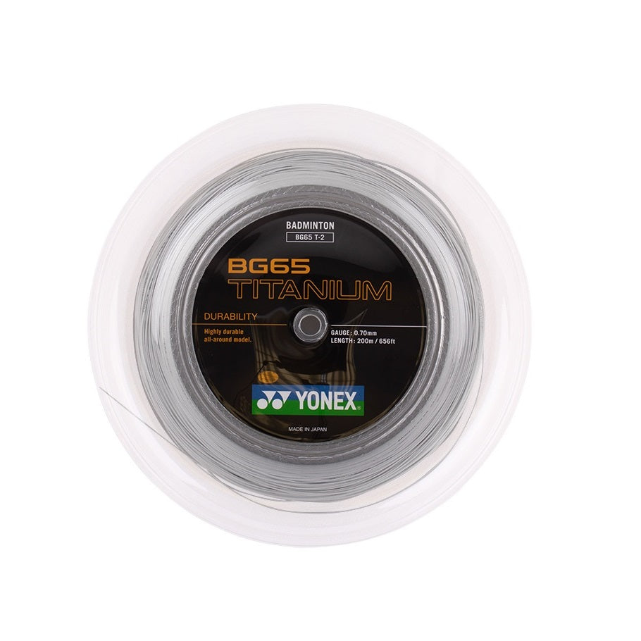 YONEX BG65 Titanium羽毛球线 200米/盘  白色