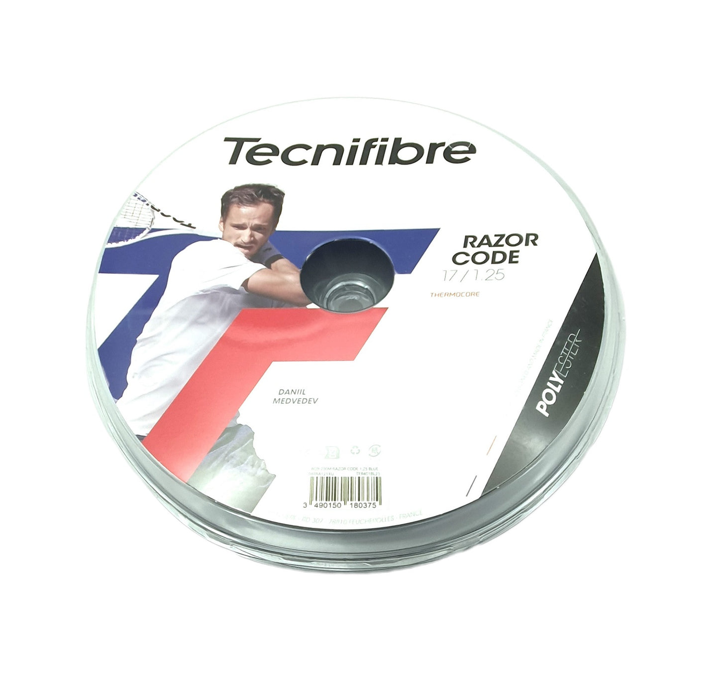 Tecnifibre Razor Code 1,25 mm Tennissaite 200 m Rolle Blau