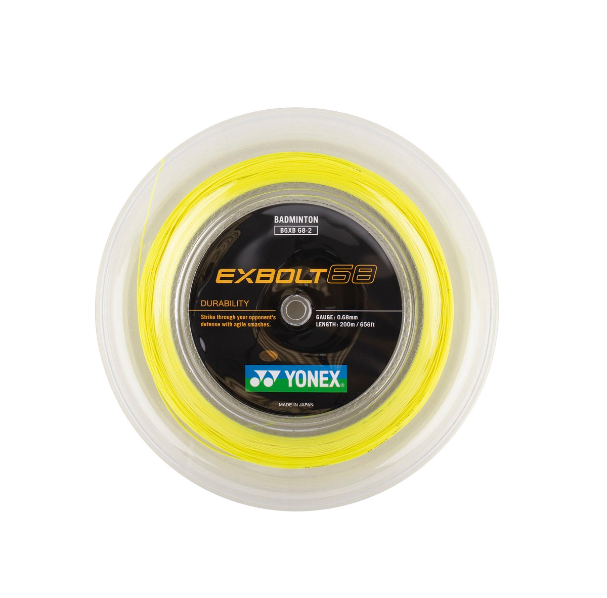 Exbolt 68 Badmintonsaite 200 m Rolle Gelb