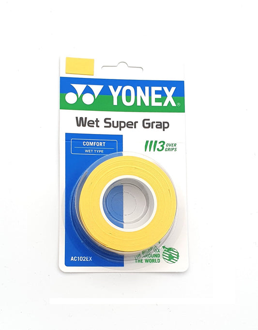 Yonex Wet Super Grap Overgrip 3er Pack Gelb