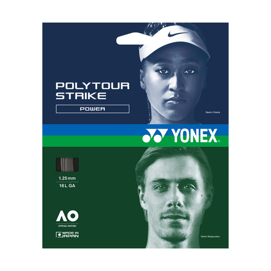 Poly Tour Strike 1.25 mm tennis string 12 m Set Iron grey