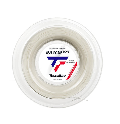 Tecnifibre Razor Soft 1,25 mm Tennissaite 200 m Rolle Weiss