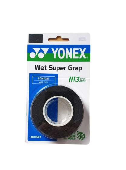 Wet Super Grap Overgrip 3er Pack Schwarz - Tennisbude